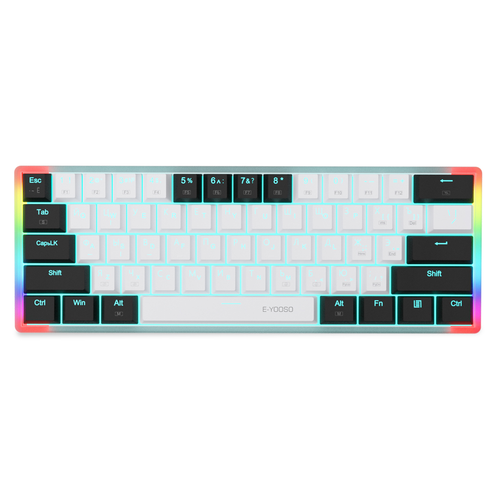 Keyboard Gaming Blue Switch - E-YOOSO Z11T, clavier mécanique miniature pour