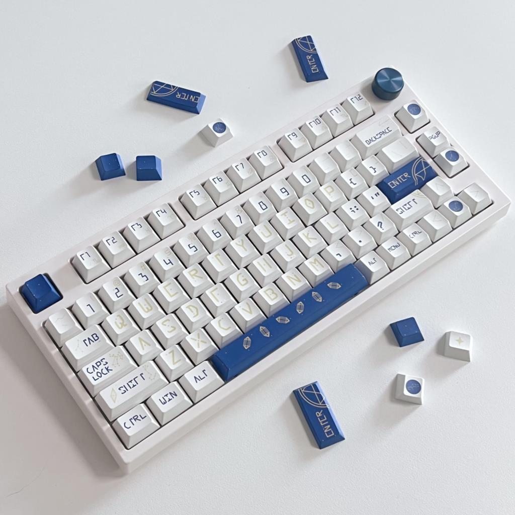 Keyboard Gaming Blue Switch - Capuchons de touches Constellation Cherry, 132