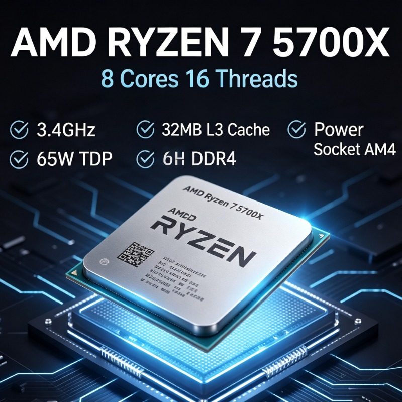 Amd Cpu Ryzen 7 - Processeur AM4 compatible DDR4 AMD Ryzen